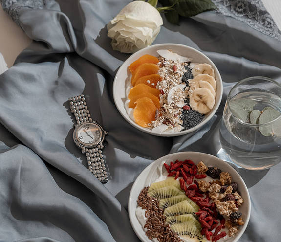 Ethereal White Resort Accommodation room service breakfast